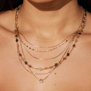 Elegant Gold Multi-Layer Necklace